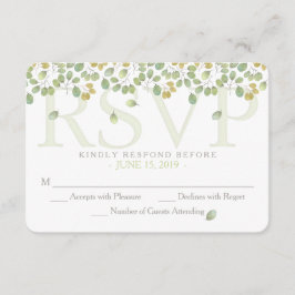 グリーンリーフシンプルRSVP 3.5x5エンクロージャカード 出欠カード