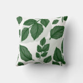 グリーンリーフシームレス自然パターン クッション (裏面)