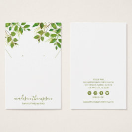 グリーンリーフジュエリーネックレスピアス