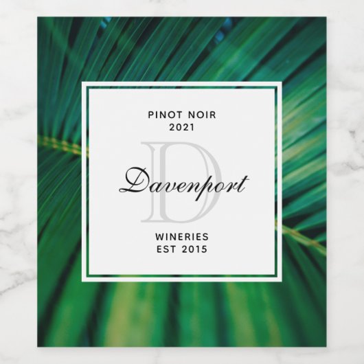 グリーンリーフトロピカルフォレスト自然フォトワイナリー ワインラベル (シングルラベル)