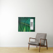 グリーンリーフトロピカルフォレスト自然フォト誕生日 タペストリー (インサイチュ(横))