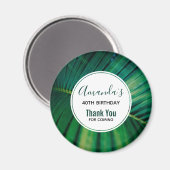 グリーンリーフトロピカルフォレスト自然フォト誕生日 マグネット (正面/裏面)