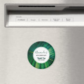 グリーンリーフトロピカルフォレスト自然フォト誕生日 マグネット (インサイチュ (食洗機))