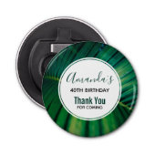 グリーンリーフトロピカルフォレスト自然フォト誕生日 栓抜き (正面)