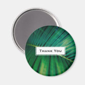 グリーンリーフトロピカルフォレスト自然写真ありがとう マグネット (正面/裏面)