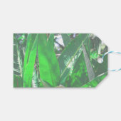 グリーンリーフバナナ型の植物葉パステル ギフトタグ (正面(横))