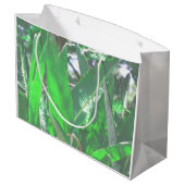 グリーンリーフバナナ型の植物葉パステル ラージペーパーバッグ (裏面アングル)