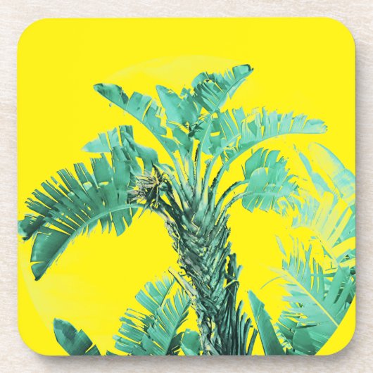 グリーンリーフバナナ植物 コースター (正面)