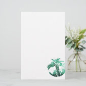 グリーンリーフバナナ植物 便箋 (スタンド正面)