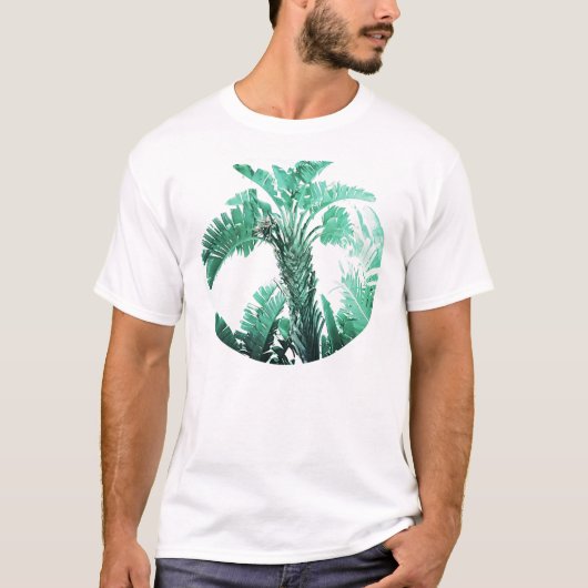 グリーンリーフバナナ植物 Tシャツ (正面)