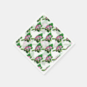 グリーンリーフパターンデザイン スタンダードカクテルナプキン (角)