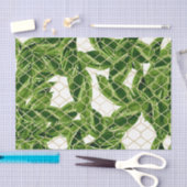 グリーンリーフパターン3 薄葉紙 (クラフト)