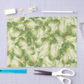 グリーンリーフパターン6 薄葉紙 (クラフト)