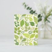 グリーンリーフパターン ポストカード (スタンド正面)
