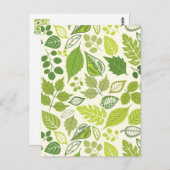 グリーンリーフパターン ポストカード (正面/裏面)
