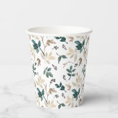 グリーンリーフパターン 紙コップ (裏面)