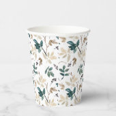 グリーンリーフパターン 紙コップ (右)