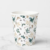 グリーンリーフパターン 紙コップ (正面)