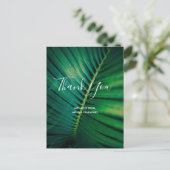 グリーンリーフパームフォンドクローズアップ写真ありがとう ポストカード (スタンド正面)