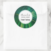 グリーンリーフパームフォンドトロピカルキャンドル ラウンドシール (バッグ)