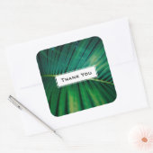 グリーンリーフパームフォンドトロピカル自然サンキュー スクエアシール (封筒)