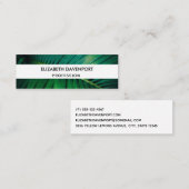 グリーンリーフパームフォンド熱帯自然写真 スキニー名刺 (正面/裏面)