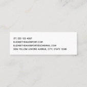 グリーンリーフパームフォンド熱帯自然写真 スキニー名刺 (裏面)