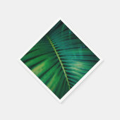 グリーンリーフパームフォンド熱帯自然写真 スタンダードカクテルナプキン (角)