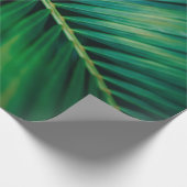 グリーンリーフパームフォンド熱帯自然写真 ラッピングペーパー (角)