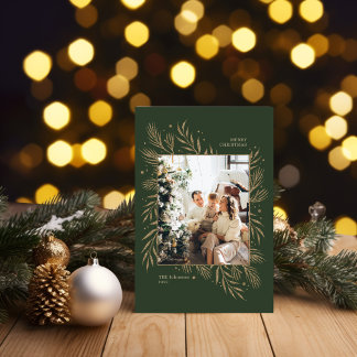 グリーンリーフファミリーフォトフレームカード シーズンカード