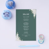 グリーンリーフフローラありがとう結婚とメニュー チラシ (シングル)