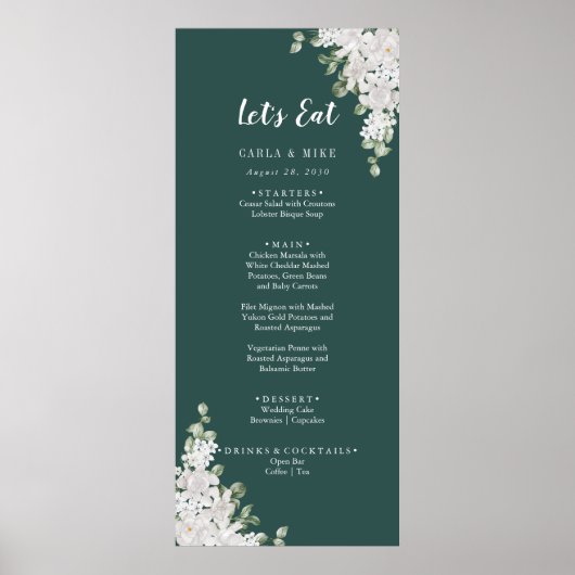 グリーンリーフフローラありがとう結婚とメニュー ポスター (正面)