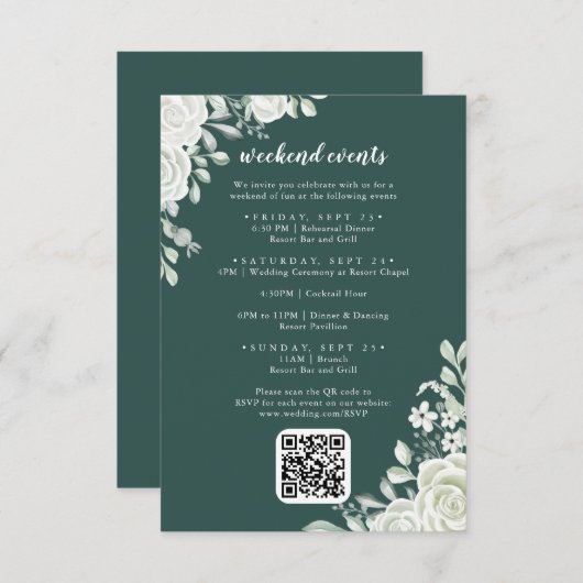 グリーンリーフフローラウィークエンドイベントエンクロージャ エンクロージャーカード (正面/裏面)