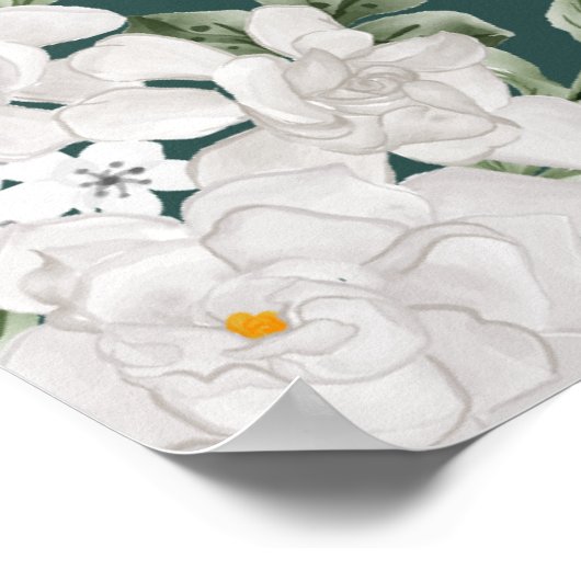 グリーンリーフフローラ印刷可結婚能ポスター ポスター (角)