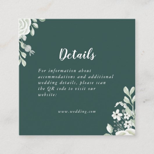 グリーンリーフフローラQRコード詳細 エンクロージャーカード (正面)