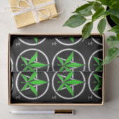 グリーンリーフペンタグラムティッシュペーパー 薄葉紙 (ギフト)