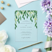 グリーンリーフボタニッ結婚クス アクリル招待状 (インサイチュ (ウェディング))