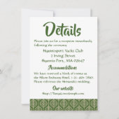 グリーンリーフボヘミアウェディングガイド詳細 葉 招待状 (正面)