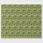 グリーンリーフボートを漕ぐマウス ラッピングペーパー (フラット)