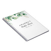 グリーンリーフユーカリブライダルシャワー ノートブック (右側)