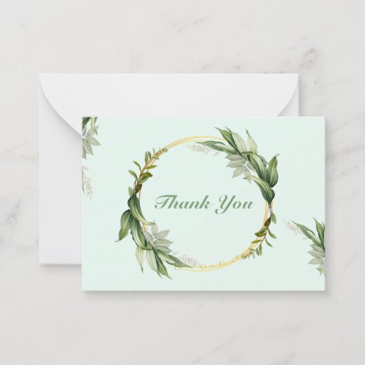 グリーンリーフリースカロラサンキュー ノートカード (正面)