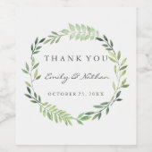 グリーンリーフリースサンキュー結婚のワインラベル ワインラベル (シングルラベル)