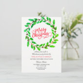 グリーンリーフリースファミリークリスマスパーティー招待状 招待状 (スタンド正面)