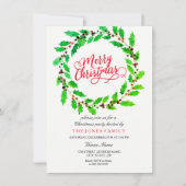 グリーンリーフリースファミリークリスマスパーティー招待状 招待状 (正面)