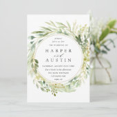 グリーンリーフリース植物学結婚式招待状 招待状 (スタンド正面)