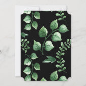 グリーンリーフレッシュリーフモダン結婚式招待状 招待状 (裏面)