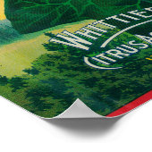 グリーンリーフレモンラベルホイットティア（カリフォルニア州） ポスター (角)