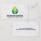 グリーンリーフロゴ |大理石 名刺 (正面/裏面)