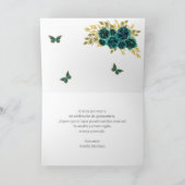 グリーンリーフローラキンセアニラサンキューカード サンキューカード (内部)