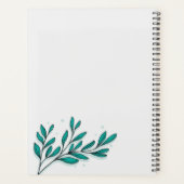 グリーンリーフローラゴールドフォイル葉ウェディングプランナー プランナー手帳 (裏面)